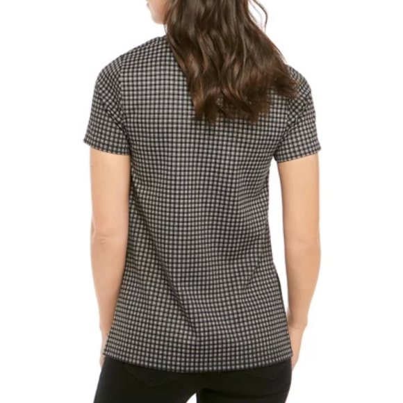 Michael Kors Сheck Tunic Top Black White Knit Wmns - Picture 2 of 4
